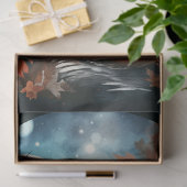 Papier Mousseline Renard en clair de lune 8 papier décolleté (Cadeau)