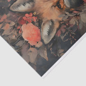 Papier Mousseline Renard en fleurs 1 Papier de découpage (Détail)