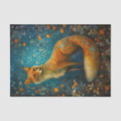 Papier Mousseline Renard forestier décoratif (Recto)