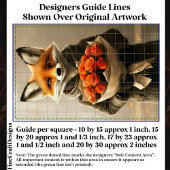 Papier Mousseline Renard lunaire, Bouquet Rose orange DC5 Découpage