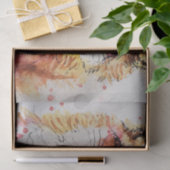 Papier Mousseline Renard mignon rouge Aquarelle Peinture Art Tissu (Cadeau)