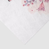 Papier Mousseline Renard rose Floral Aquarelle Art (Détail)