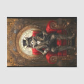 Papier Mousseline Renard Steampunk sur le trône AC1 Découpage (Recto)