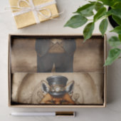 Papier Mousseline Renard vapeur de découpage vintage (Cadeau)