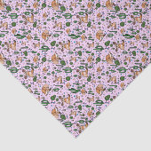 Papier Mousseline Renards de fennec en rose (Détail)