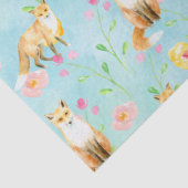 Papier Mousseline Renards et fleurs (Détail)