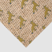 Papier Mousseline Renards sur burlap (Détail)