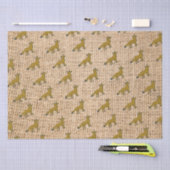 Papier Mousseline Renards sur burlap (Artisanat)