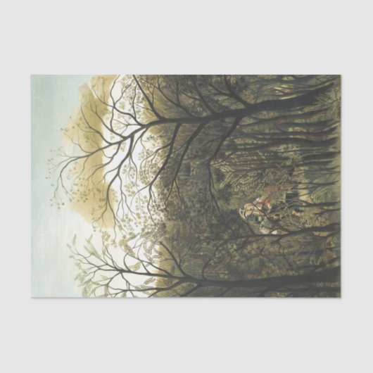 Papier Mousseline Rendez-vous en Forêt, Henri Rousseau (Recto)