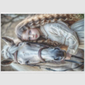 Papier Mousseline Rênes blanches découpage (Recto)