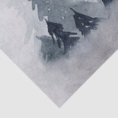 Papier Mousseline Rennes dans l'Aquarelle gris sauvage Noël (Détail)
