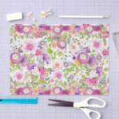 Papier Mousseline Renoncule et rose de printemps (Artisanat)