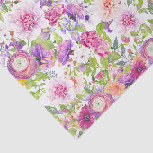 Papier Mousseline Renoncule et rose printanières (Détail)