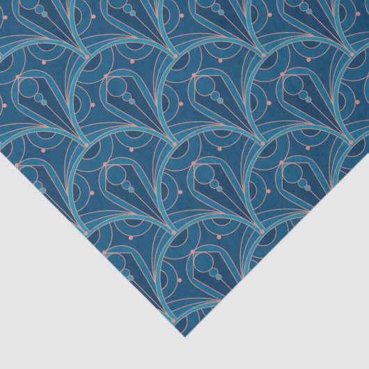 Papier Mousseline Repeating geometric Art Deco pattern (Détail)