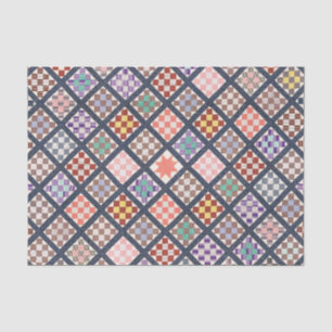 Papier Mousseline Reproduction d'une courtepointe Vintage de 1886