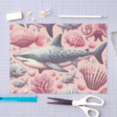 Papier Mousseline Requin vintage sans joint (Artisanat)