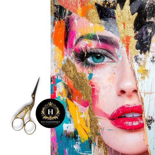 Papier Mousseline Résilience dorée Abstraite Découpage Art