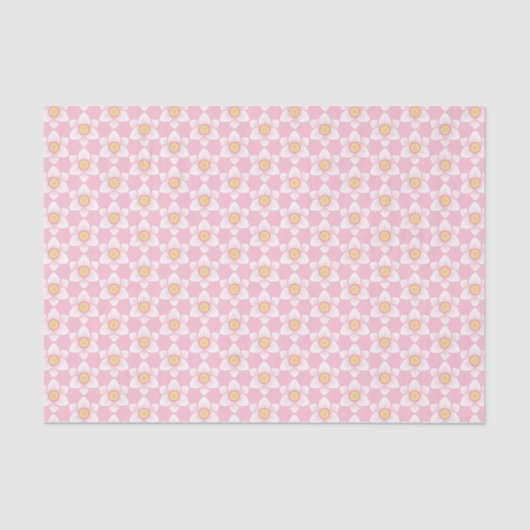 Papier Mousseline Ressort de jonquille rose (Recto)