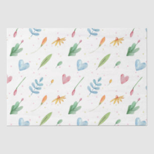 Papier Mousseline Ressort motif romantique aquarelle d'inspiration n