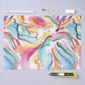 Papier Mousseline Ressort texture organique avec des formes ondulées (Artisanat)