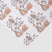 Papier Mousseline Restez Éffrayant cimetière squelette blanc Hallowe (Détail)