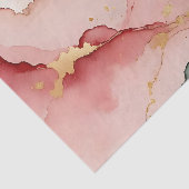 Papier Mousseline Résumé abstrait rose sarcelle or (Détail)