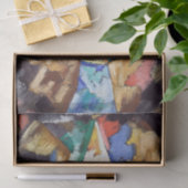 Papier Mousseline Résumé bleu jaune et vert par Marsden Hartley (Cadeau)