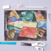 Papier Mousseline Résumé bleu jaune et vert par Marsden Hartley (Artisanat)