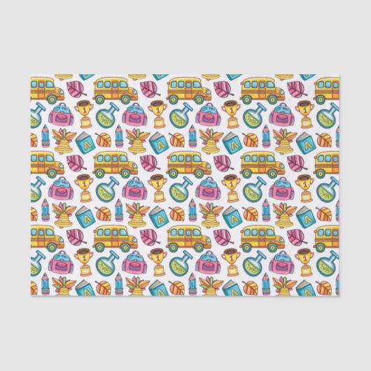 Papier Mousseline Retour À L'École (Recto)