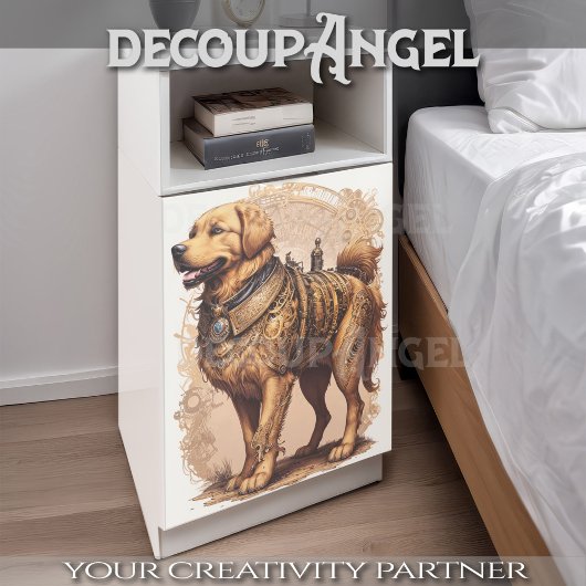 Papier Mousseline Retrait d'or Steampunk - découpage -