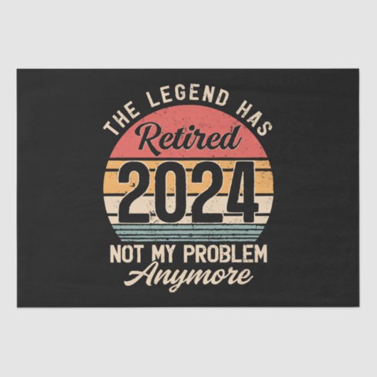 Papier Mousseline Retraité 2024 Pas mon problème plus (Recto)