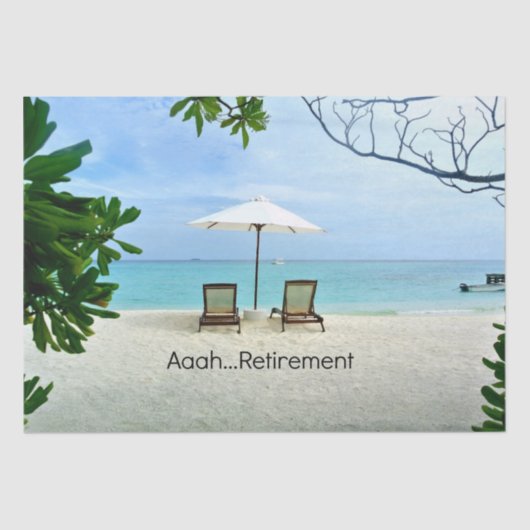 Papier Mousseline Retraité - Aaah...Retraite (Recto)