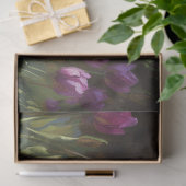 Papier Mousseline Retriever d'or avec découpage de tulipes violettes (Cadeau)