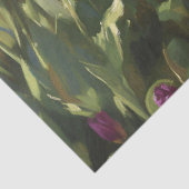 Papier Mousseline Retriever d'or avec découpage de tulipes violettes (Détail)