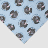 Papier Mousseline Retriever recouvert de boue peint art original chi (Détail)