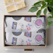 Papier Mousseline Retro 1980's Era Music Anniversaire (Cadeau)