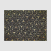 Papier Mousseline Retro Art Deco Black Gold Geometric Pattern (Recto)