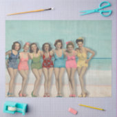 Papier Mousseline Retro Beach Pin-Up Girls Decoupage Bathing Suit (Artisanat)