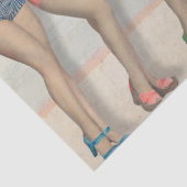 Papier Mousseline Retro Beach Pin-Up Girls Decoupage Bathing Suit (Détail)