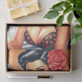 Papier Mousseline Retro Beach Summer Pin-up (Cadeau)