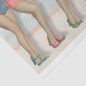 Papier Mousseline Retro Beautés de bain Découpage Tissu papier (Détail)