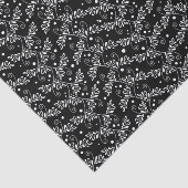Papier Mousseline Retro black white floral Tie (Détail)