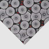 Papier Mousseline Retro black white flowers Tie (Détail)