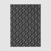 Papier Mousseline Retro black white flowers Tie (Recto)