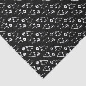 Papier Mousseline Retro black white flowers Tie (Détail)