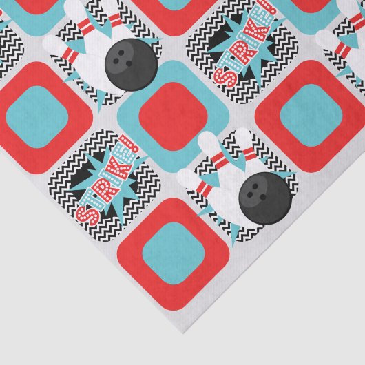 Papier Mousseline Retro Bowling Chevron Wrapon Papier Tissu (Détail)