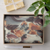 Papier Mousseline Retro Bull Terrier Peinture sans fil (Cadeau)