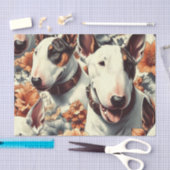 Papier Mousseline Retro Bull Terrier Peinture sans fil (Artisanat)
