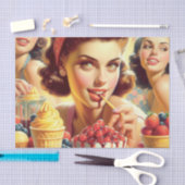 Papier Mousseline Retro Candy Girls (Artisanat)