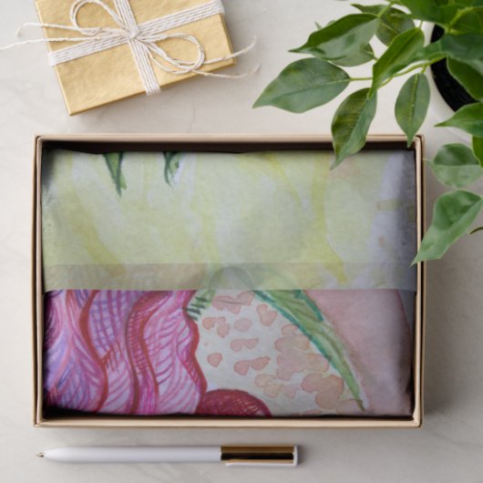 Papier Mousseline Retro Cherry (Cadeau)